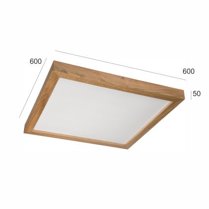 Brilagi - Plafoniera LED per bagno WOODY FRAME LED/40W/230V 60x60 cm IP44 rovere