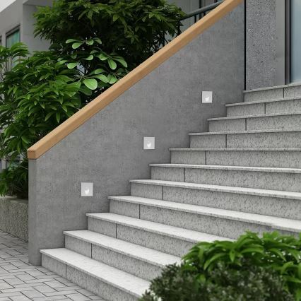 Brilagi - Lampada a incasso LED da esterno STAIRDOT LED/2W/230V bianca IP65 quadrata