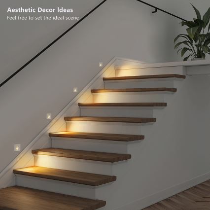 Brilagi - Lampada a incasso LED da esterno STAIRDOT LED/2W/230V bianca IP65 quadrata
