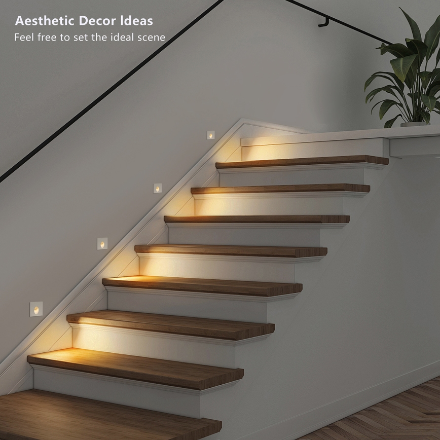 Brilagi - Lampada a incasso LED da esterno STAIRDOT LED/2W/230V bianca IP65 quadrata