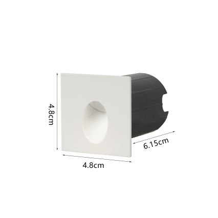 Brilagi - Lampada a incasso LED da esterno STAIRDOT LED/2W/230V bianca IP65 quadrata