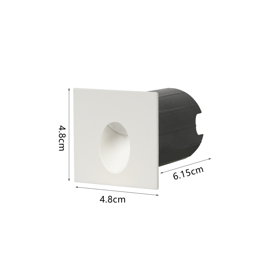 Brilagi - Lampada a incasso LED da esterno STAIRDOT LED/2W/230V bianca IP65 quadrata