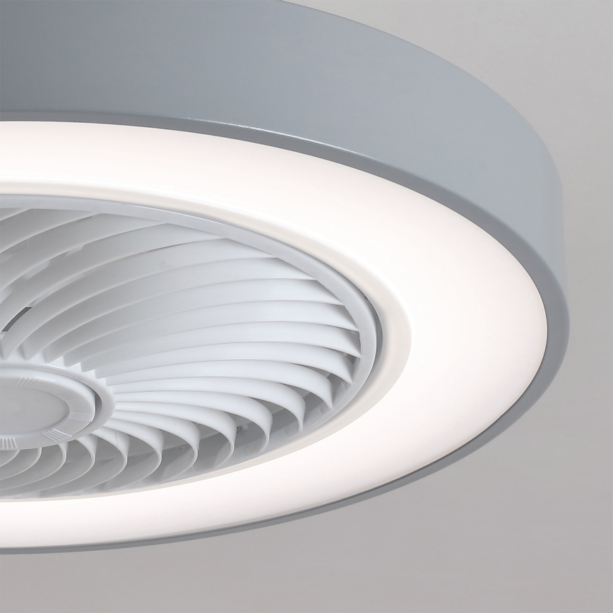 Brilagi - Plafoniera LED dimmerabile con ventilatore LED/38W/230V 3000-6500K diam. 50 cm grigio + telecomando