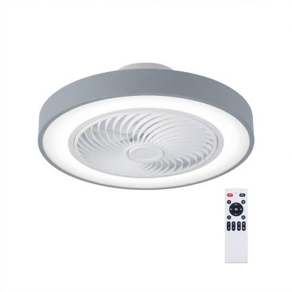 Brilagi - Plafoniera LED dimmerabile con ventilatore LED/38W/230V 3000-6500K diam. 50 cm grigio + telecomando