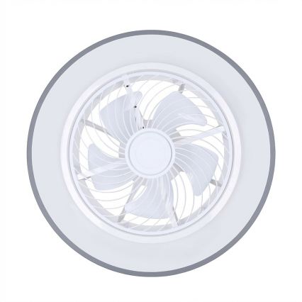Brilagi - Plafoniera LED dimmerabile con ventilatore LED/38W/230V 3000-6500K diam. 50 cm grigio + telecomando
