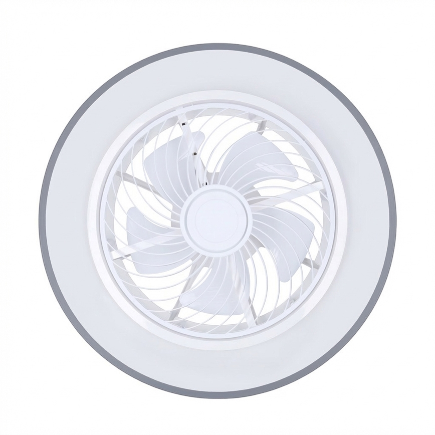 Brilagi - Plafoniera LED dimmerabile con ventilatore LED/38W/230V 3000-6500K diam. 50 cm grigio + telecomando