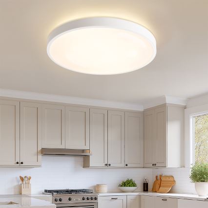 Brilagi - Plafoniera dimmerabile a LED GLASS POOL DOUBLE LED/80W/230V 3000-6000K 60 cm bianco + telecomando