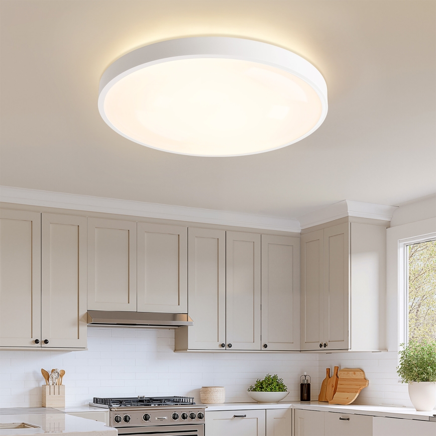 Brilagi - Plafoniera dimmerabile a LED GLASS POOL DOUBLE LED/80W/230V 3000-6000K 60 cm bianco + telecomando