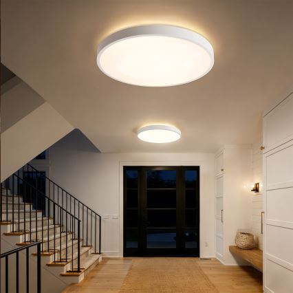 Brilagi - Plafoniera dimmerabile a LED GLASS POOL DOUBLE LED/80W/230V 3000-6000K 60 cm bianco + telecomando