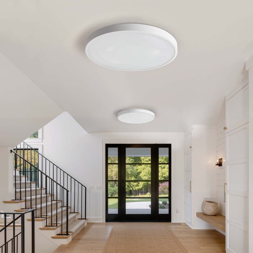 Brilagi - Plafoniera dimmerabile a LED GLASS POOL DOUBLE LED/80W/230V 3000-6000K 60 cm bianco + telecomando