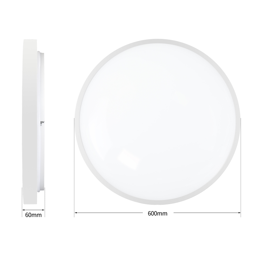 Brilagi - Plafoniera dimmerabile a LED GLASS POOL DOUBLE LED/80W/230V 3000-6000K 60 cm bianco + telecomando