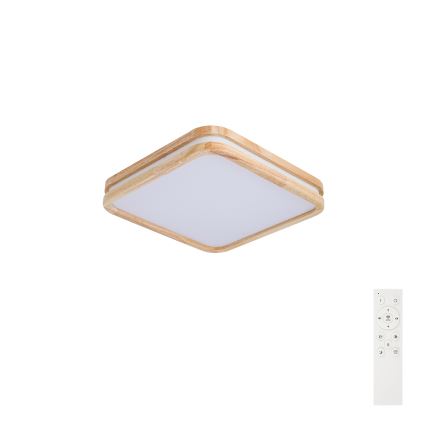 Brilagi - Plafoniera LED dimmerabile MOLINA SQUARE LED/48W/230V 3000-6000K rovere 40x40 cm + telecomando