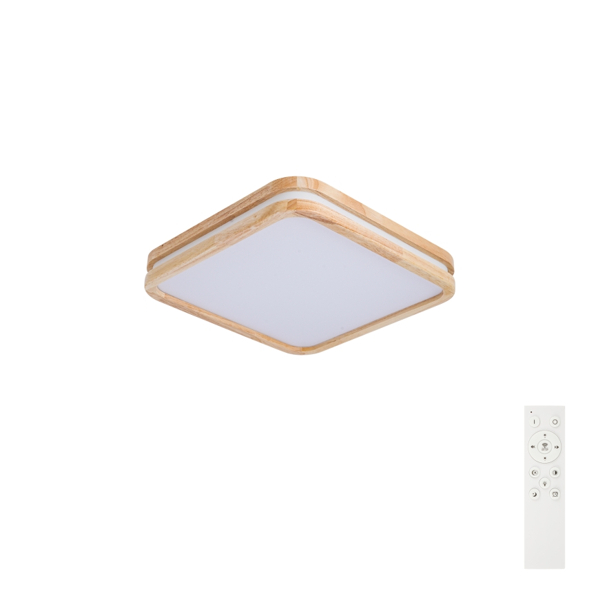 Brilagi - Plafoniera LED dimmerabile MOLINA SQUARE LED/48W/230V 3000-6000K rovere 40x40 cm + telecomando