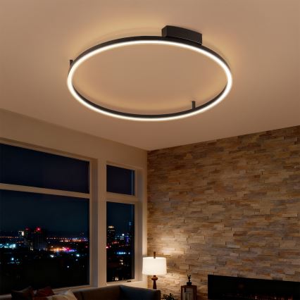 Brilagi - Plafoniera LED dimmerabile PORTOFINO LED/60W/230V 3000-6000K Ø 80 cm nera + telecomando