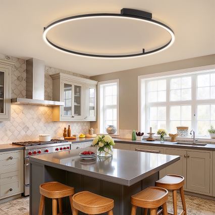 Brilagi - Plafoniera dimmerabile a LED PORTOFINO LED/85W/230V 3000-6000K Ø 120 cm nero + telecomando