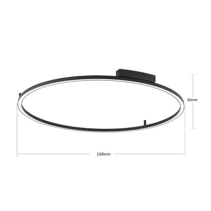 Brilagi - Plafoniera dimmerabile a LED PORTOFINO LED/85W/230V 3000-6000K Ø 120 cm nero + telecomando