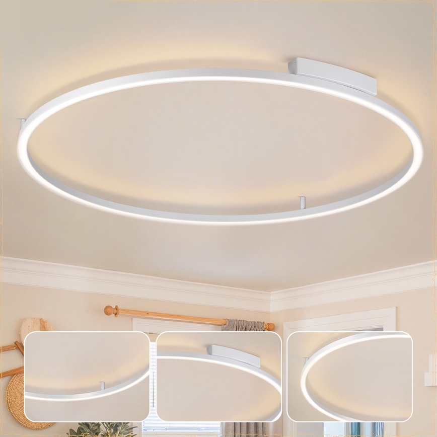 Brilagi - Plafoniera LED dimmerabile PORTOFINO LED/85W/230V 3000-6000K Ø 120 cm argento + telecomando