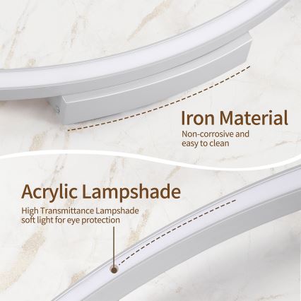 Brilagi - Plafoniera LED dimmerabile PORTOFINO LED/85W/230V 3000-6000K Ø 120 cm argento + telecomando