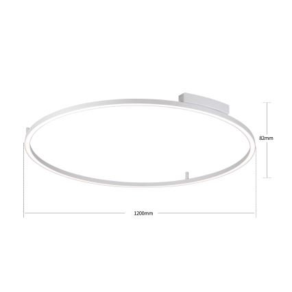 Brilagi - Plafoniera LED dimmerabile PORTOFINO LED/85W/230V 3000-6000K Ø 120 cm argento + telecomando