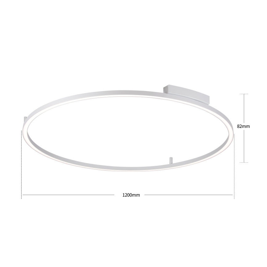 Brilagi - Plafoniera LED dimmerabile PORTOFINO LED/85W/230V 3000-6000K Ø 120 cm argento + telecomando