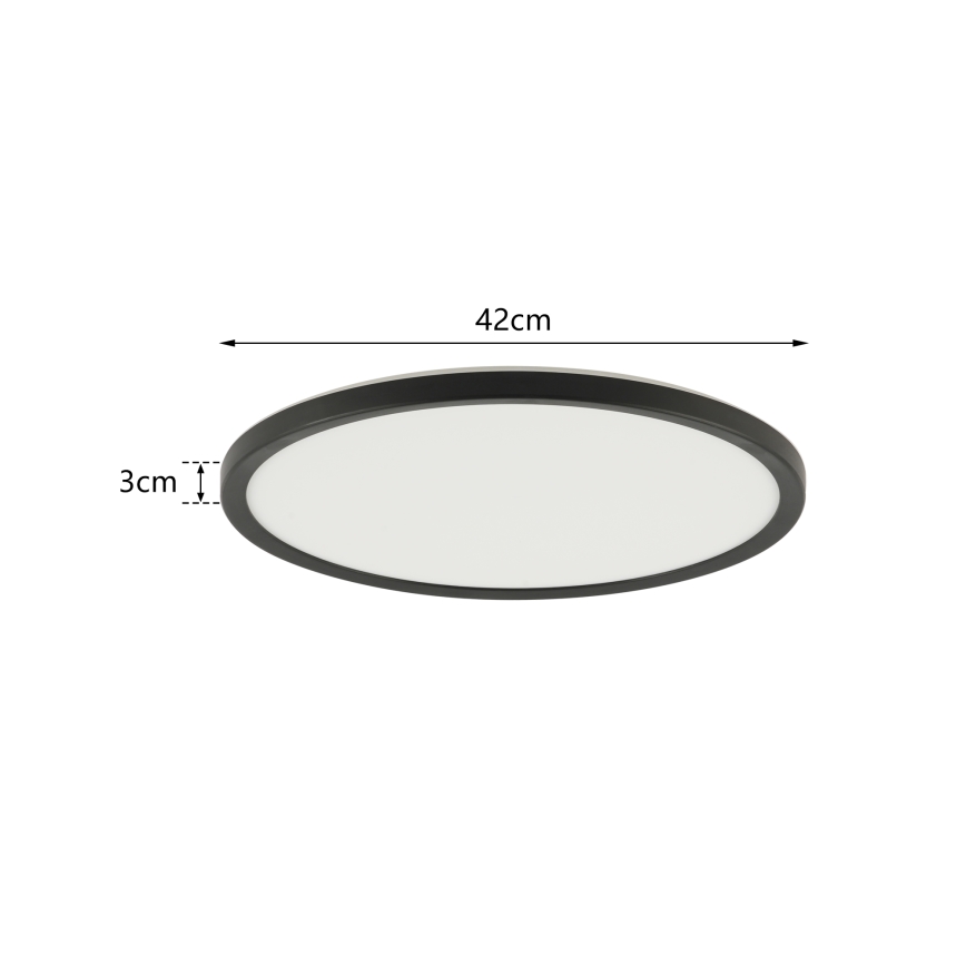 Brilagi - Plafoniera LED dimmerabile ULTRA SLIM LED/24W/230V 2700-6500K Ø 42 cm nera + telecomando