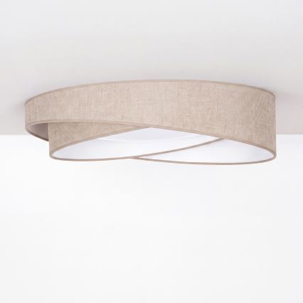 BRILAGI - Plafoniera LED dimmerabile VELVET TWIST LED/36W/2300V 3000-6000K Ø 65 cm Wi-Fi Tuya Beacon beige + telecomando