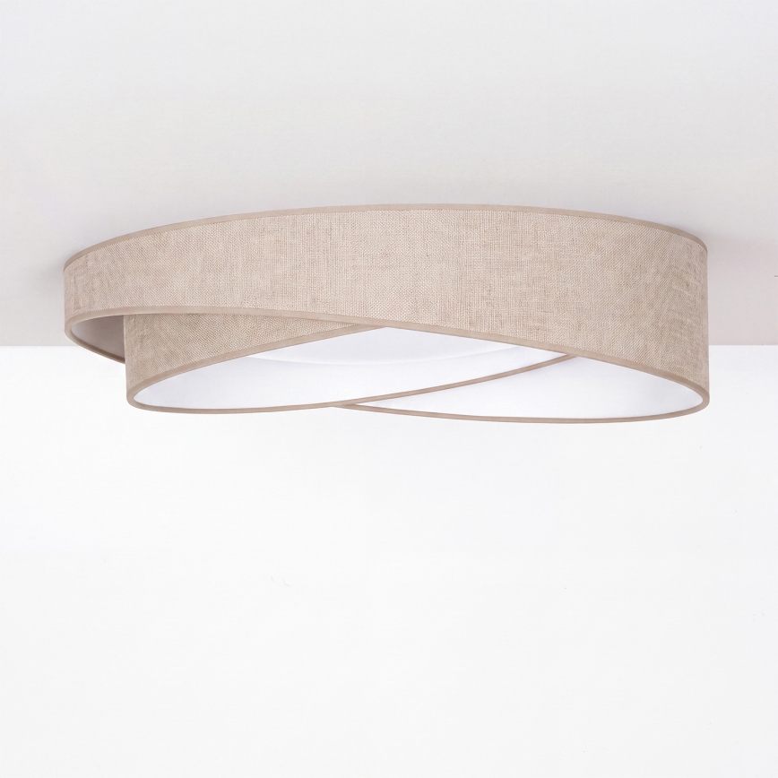 BRILAGI - Plafoniera LED dimmerabile VELVET TWIST LED/36W/2300V 3000-6000K Ø 65 cm Wi-Fi Tuya Beacon beige + telecomando