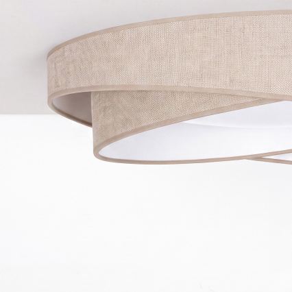 BRILAGI - Plafoniera LED dimmerabile VELVET TWIST LED/36W/2300V 3000-6000K Ø 65 cm Wi-Fi Tuya Beacon beige + telecomando