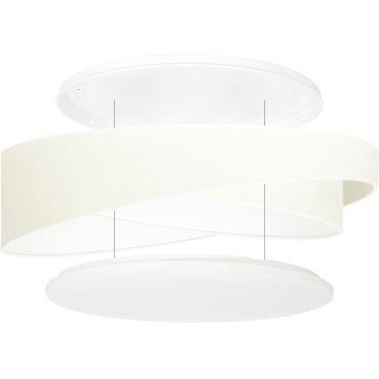 BRILAGI - Plafoniera LED dimmerabile VELVET TWIST LED/36W/2300V 3000-6000K Ø 65 cm Wi-Fi Tuya Beacon beige + telecomando