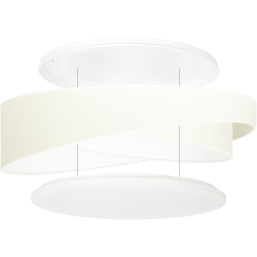 BRILAGI - Plafoniera LED dimmerabile VELVET TWIST LED/36W/2300V 3000-6000K Ø 65 cm Wi-Fi Tuya Beacon beige + telecomando