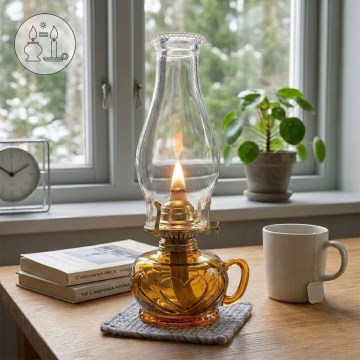 Brilagi - Lampada a petrolio MERLIN arancione
