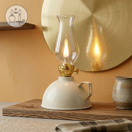 Brilagi - Lampada a petrolio MERLIN bianca