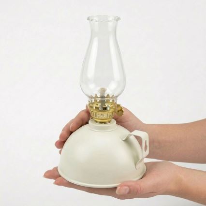 Brilagi - Lampada a petrolio MERLIN bianca