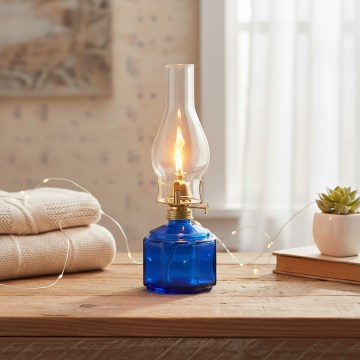 Brilagi - Lampada a petrolio MERLIN blu