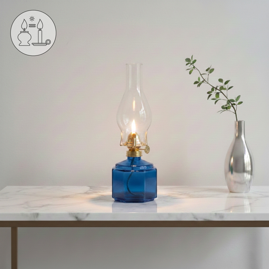Brilagi - Lampada a petrolio MERLIN blu