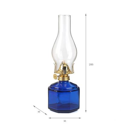 Brilagi - Lampada a petrolio MERLIN blu