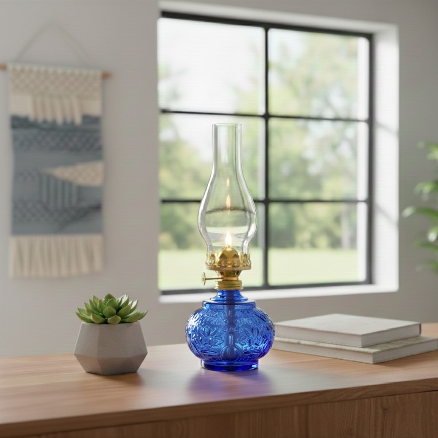 Brilagi - Lampada a petrolio MERLIN blu