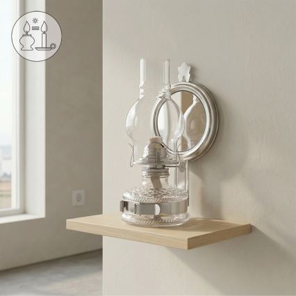 Brilagi - Lampada a petrolio MERLIN cromo lucido
