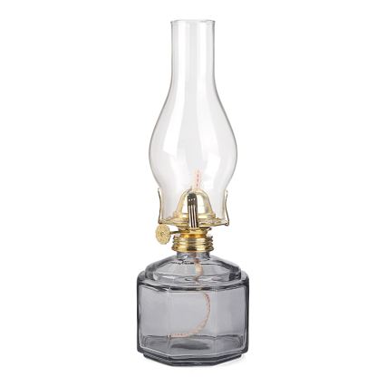 Brilagi - Lampada a petrolio MERLIN fumé/grigio