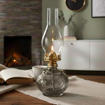 Brilagi - Lampada a petrolio MERLIN fumé/grigio