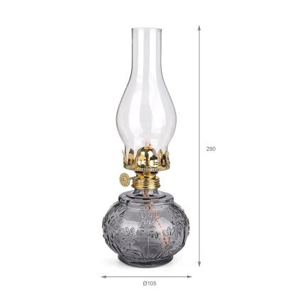 Brilagi - Lampada a petrolio MERLIN fumé/grigio