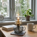 Brilagi - Lampada a petrolio MERLIN fumé/grigio