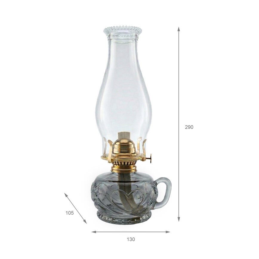 Brilagi - Lampada a petrolio MERLIN fumé/grigio