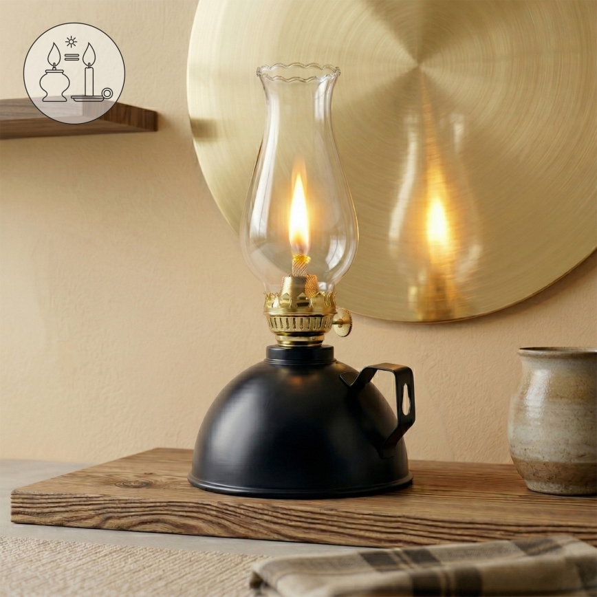 Brilagi - Lampada a petrolio MERLIN nera