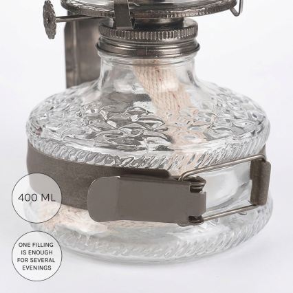 Brilagi - Lampada a petrolio MERLIN nero cromato