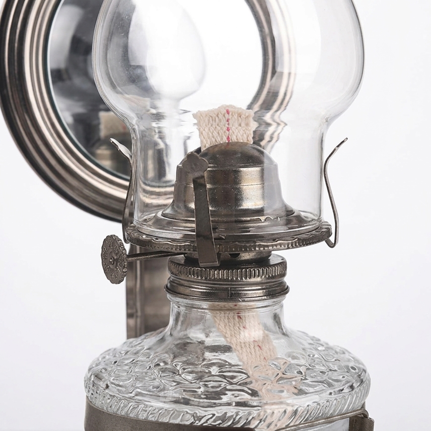 Brilagi - Lampada a petrolio MERLIN nero cromato