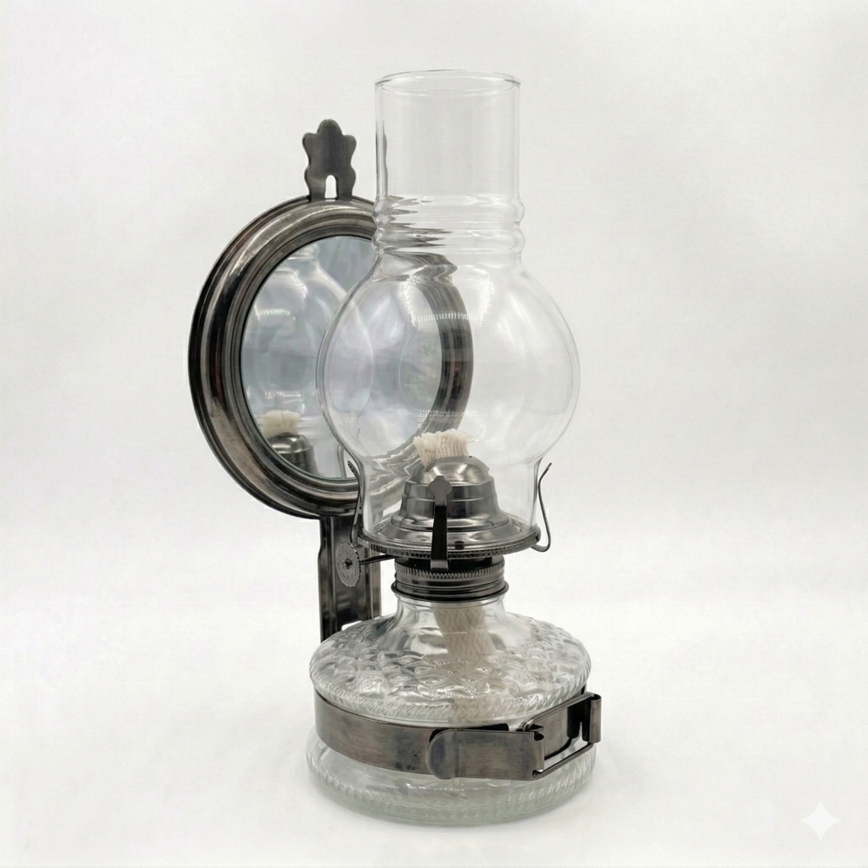 Brilagi - Lampada a petrolio MERLIN nero cromato