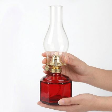 Brilagi - Lampada a petrolio MERLIN rossa