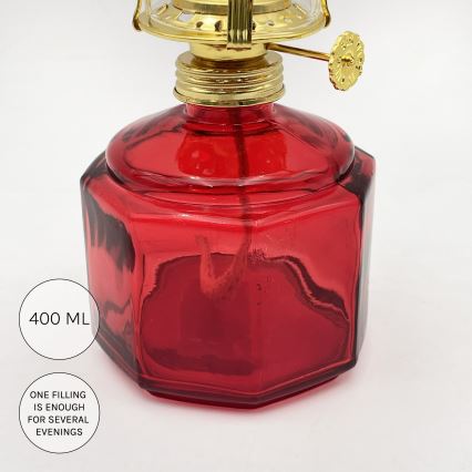 Brilagi - Lampada a petrolio MERLIN rossa