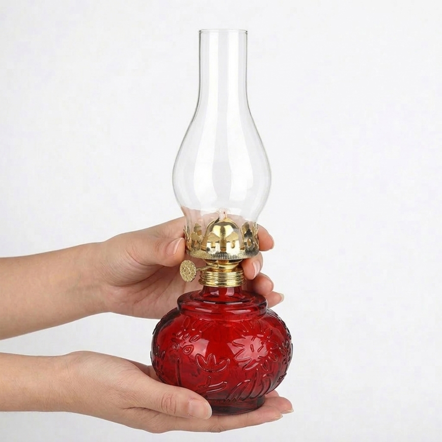 Brilagi - Lampada a petrolio MERLIN rossa